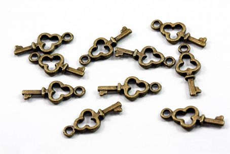 Schlüssel Anhänger antikbronze, 20 Stk 